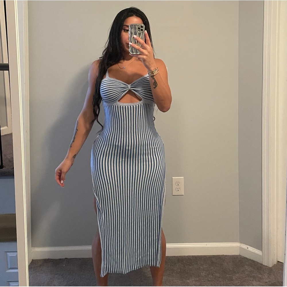 Striped maxi dress